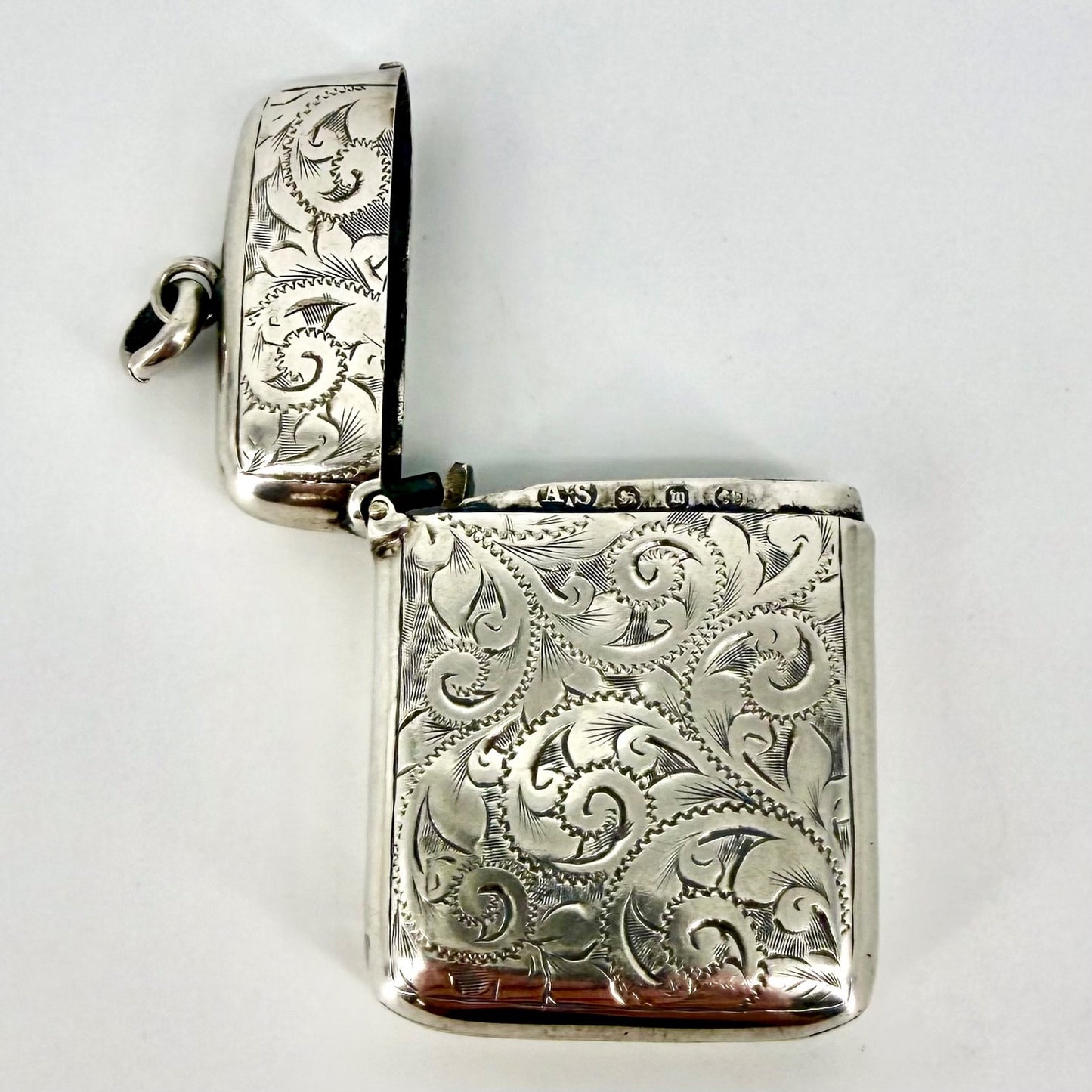 Antique Silver Vesta Case – Albert Sydenham, Birmingham 1896