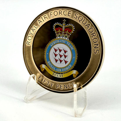 Royal Air Force Red Arrows Fifty Pence Coin – 2013 – Mint Condition