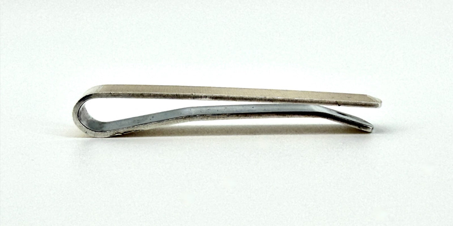Vintage 9ct Gold on Sterling Silver Tie Clip