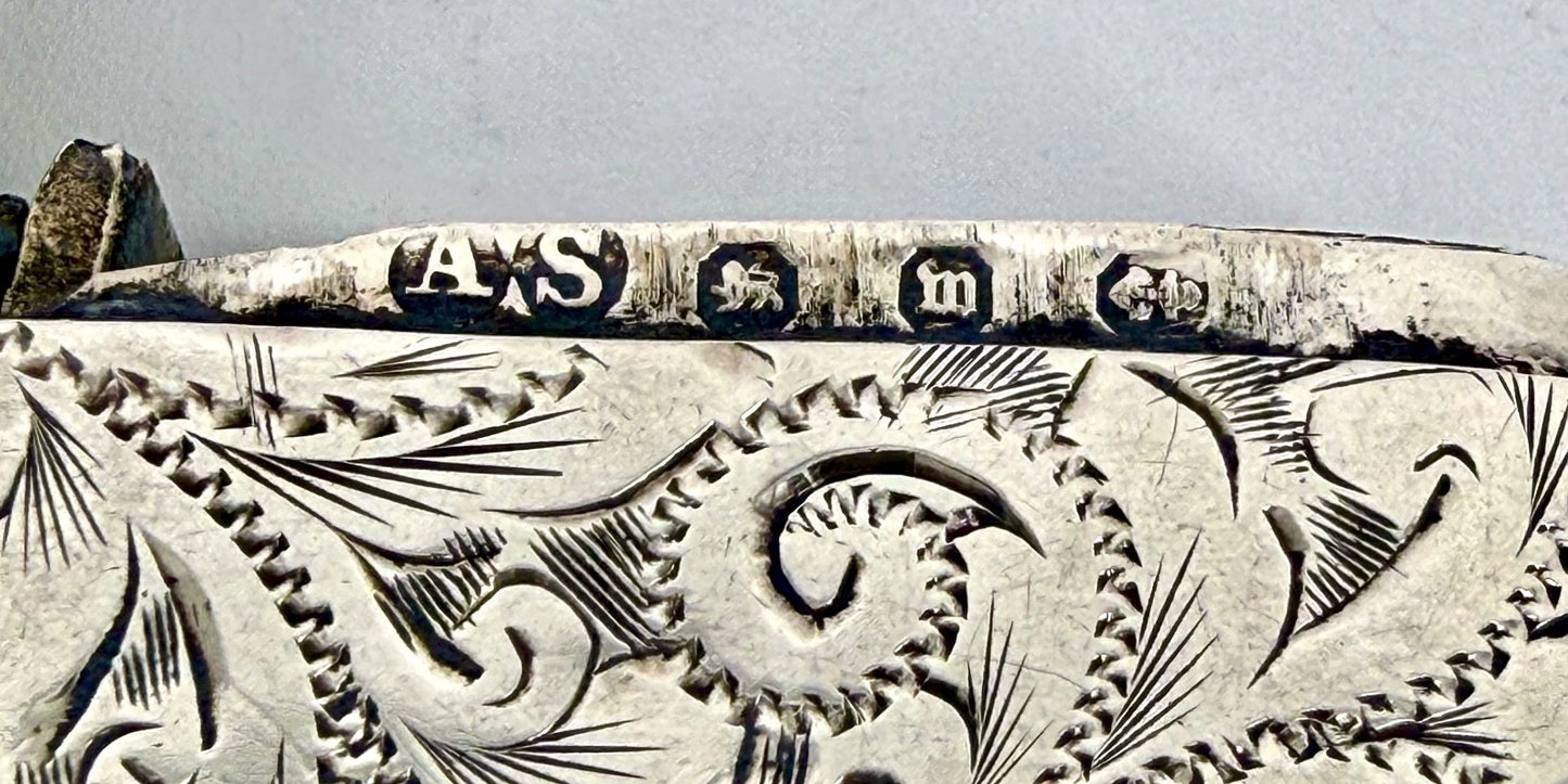 Antique Silver Vesta Case – Albert Sydenham, Birmingham 1896