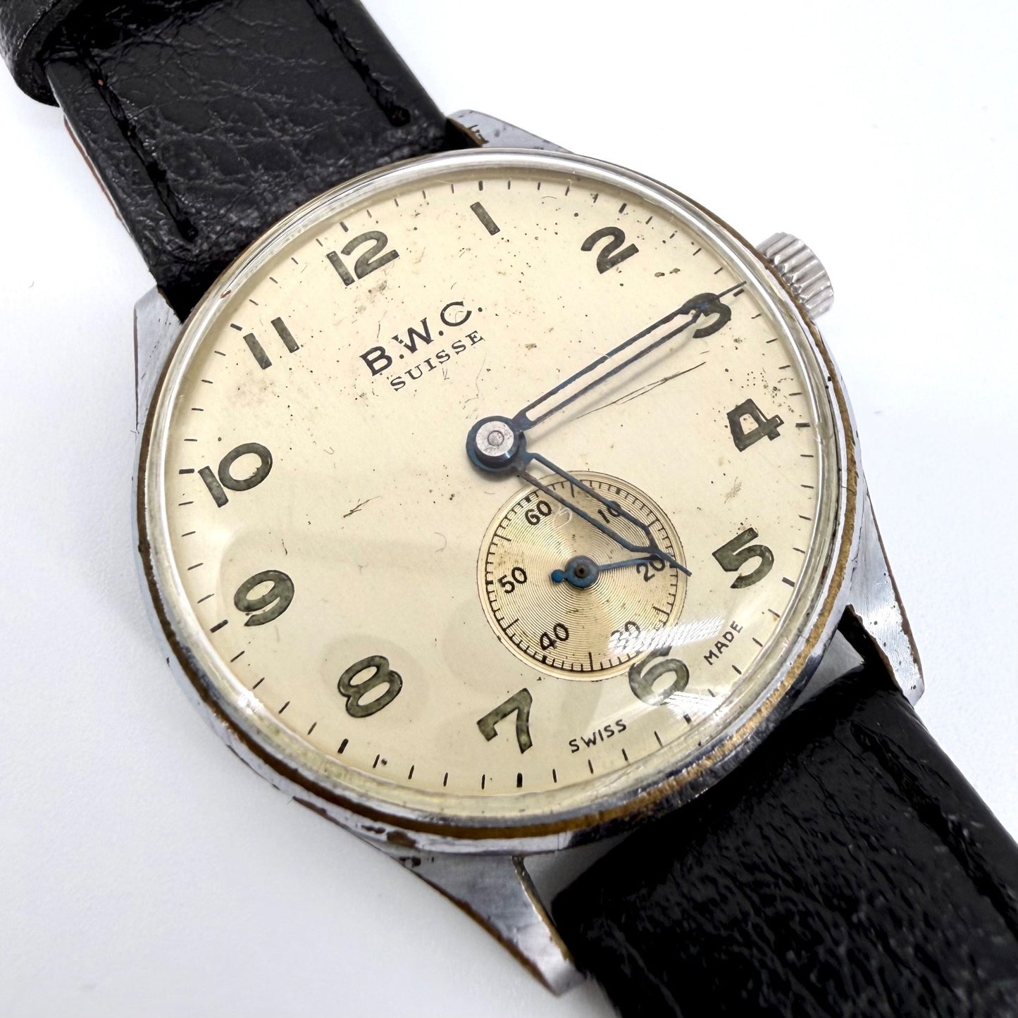 Vintage B.W.C. Suisse Manual Wind Wristwatch – c.1940s – 15J – Working