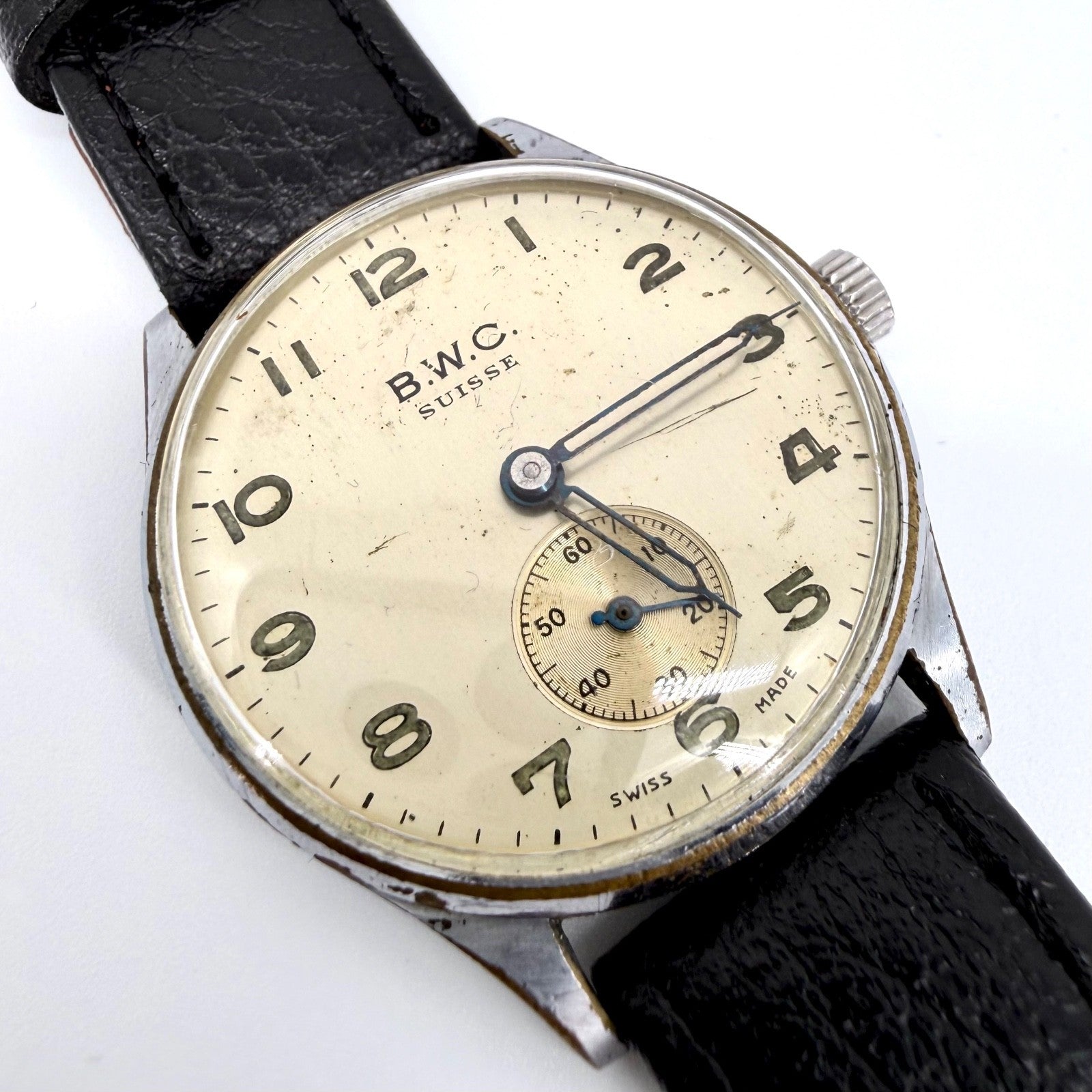 Vintage B.W.C. Suisse Manual Wind Wristwatch – c.1940s – 15J – Working