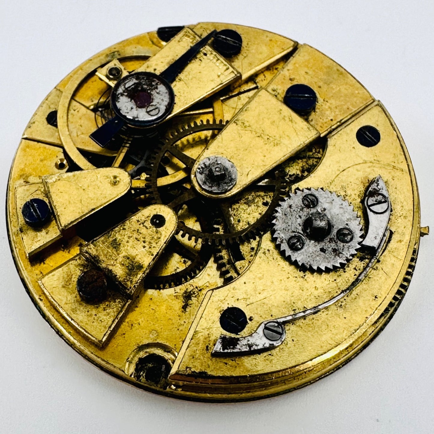 Antique Pocket Watch Movement – 36mm – Key Wound – Spares/Repair