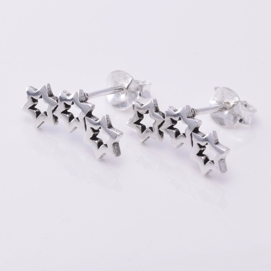 Brand New 925 Sterling Silver Star Stud Earrings