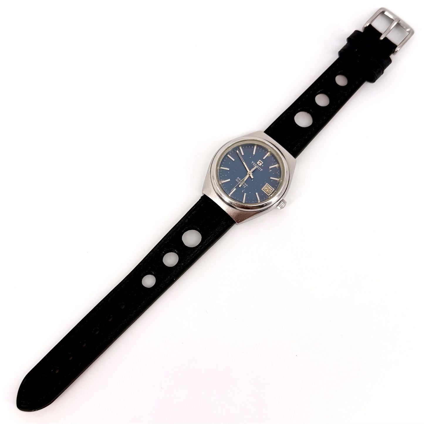 Vintage Tissot Seastar Quartz Watch 2030 Movement – Blue Dial – 1970s