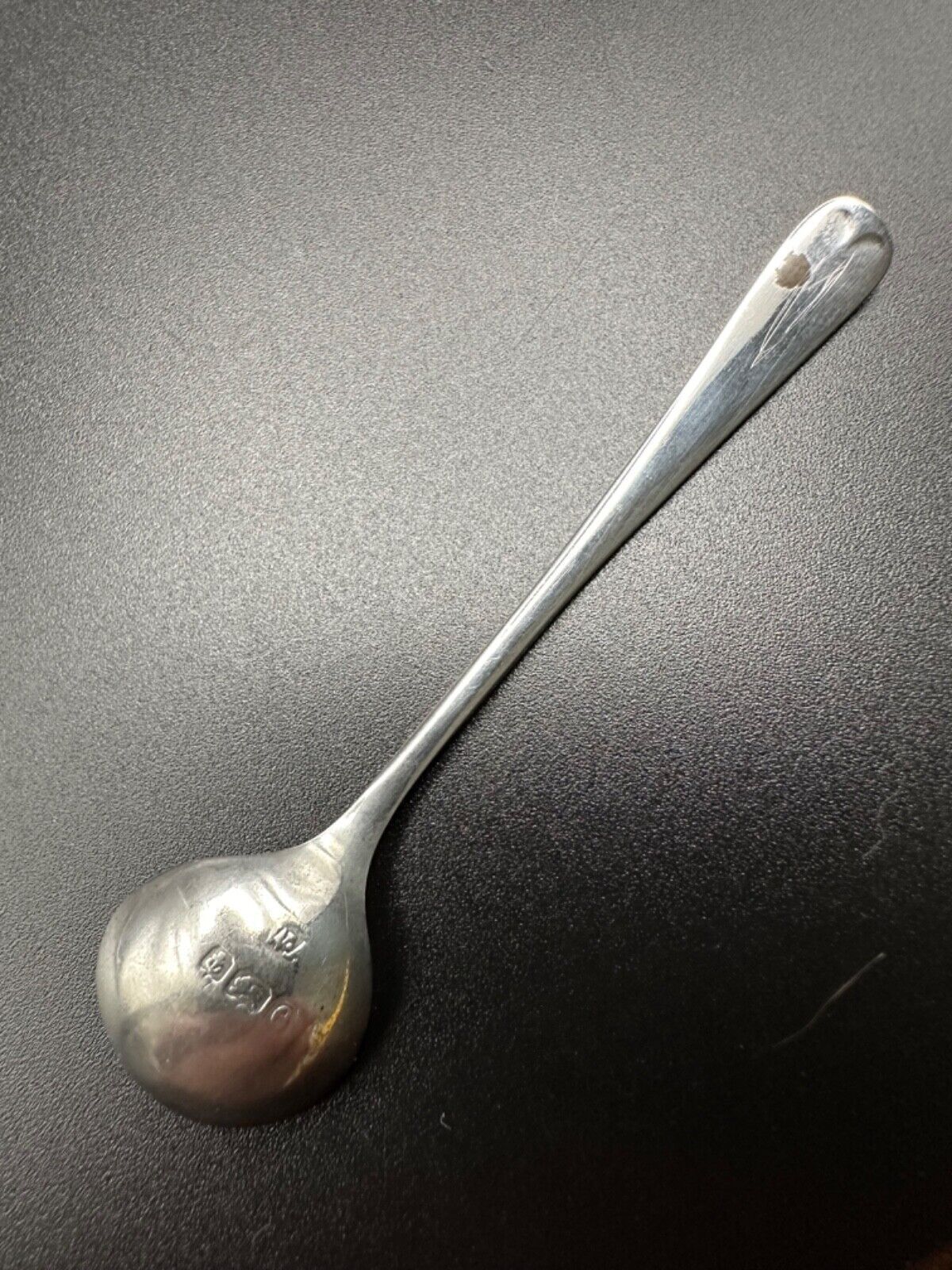 Antique Silver Salt Spoon - Birmingham 1904 William Aitken