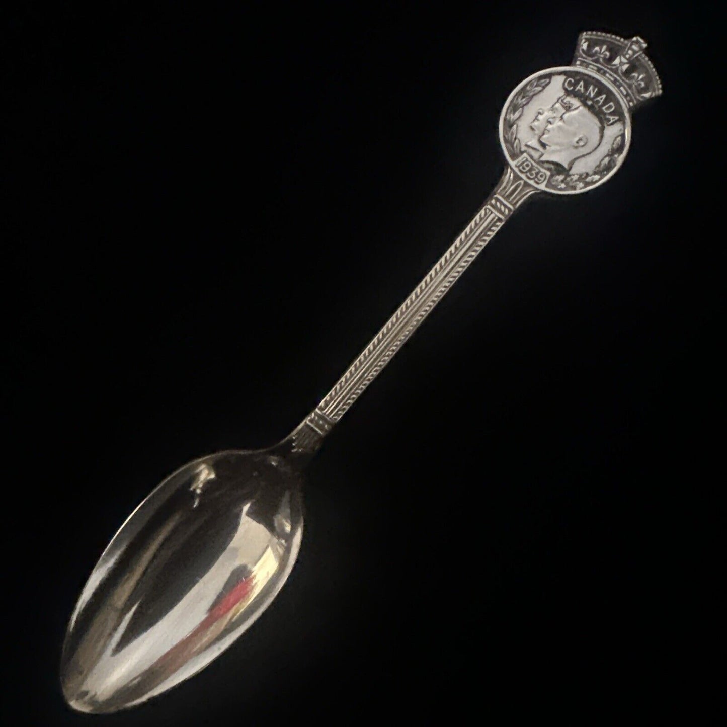 Antique King George VI Visits Canada 1939 Commemorative Spoon