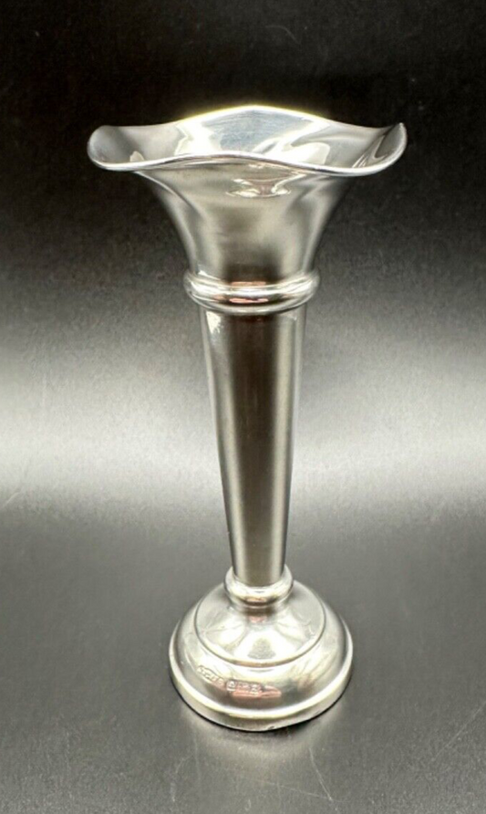 Vintage Solid Silver Vase - Birmingham 1965 Joseph Gloster Ltd