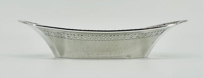 Antique American Sterling Silver Dish – Pierced & Hammered Design – Webster Co.