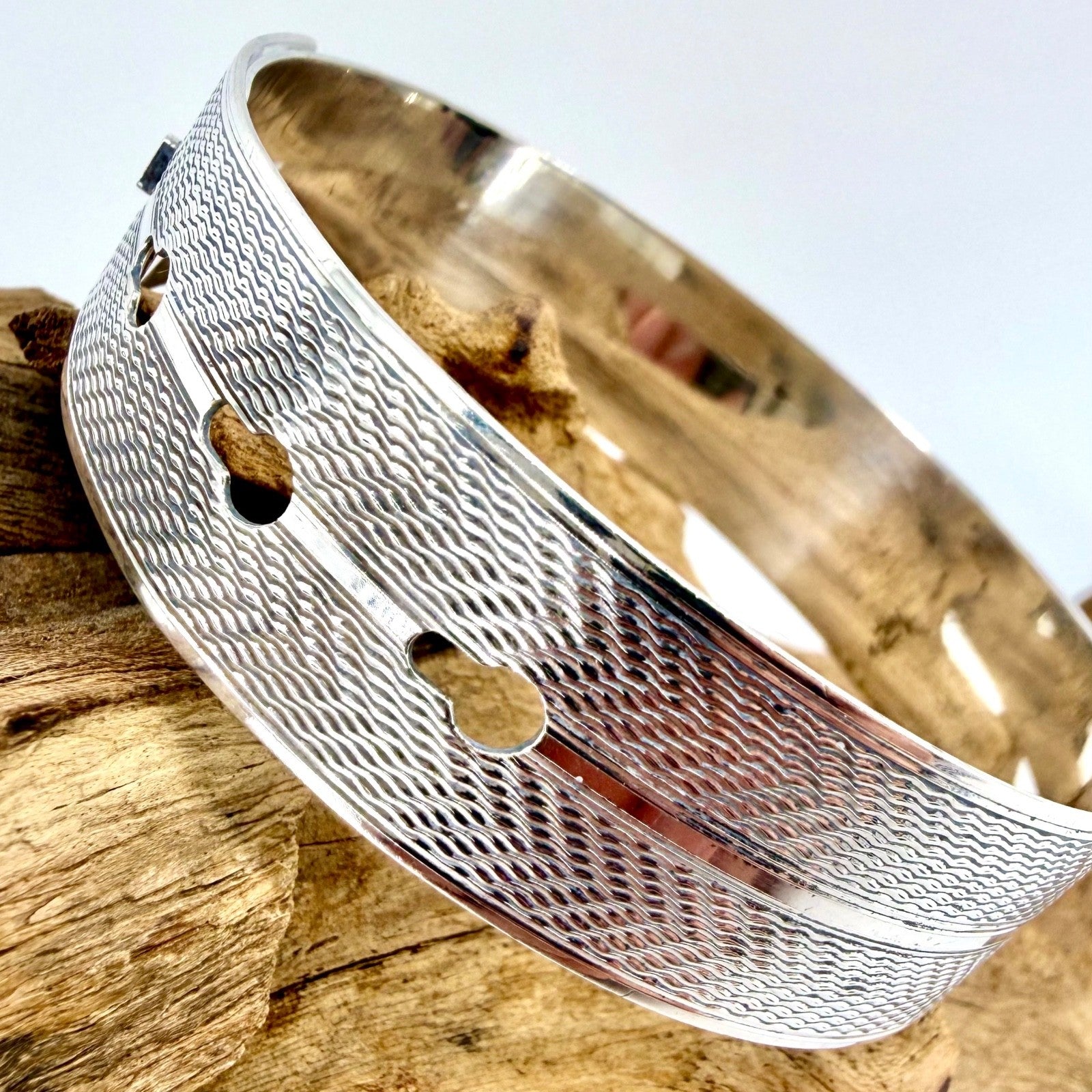 Vintage Silver Bracelet / Bangle – Charles Horner – Chester 1945 – Adjustable