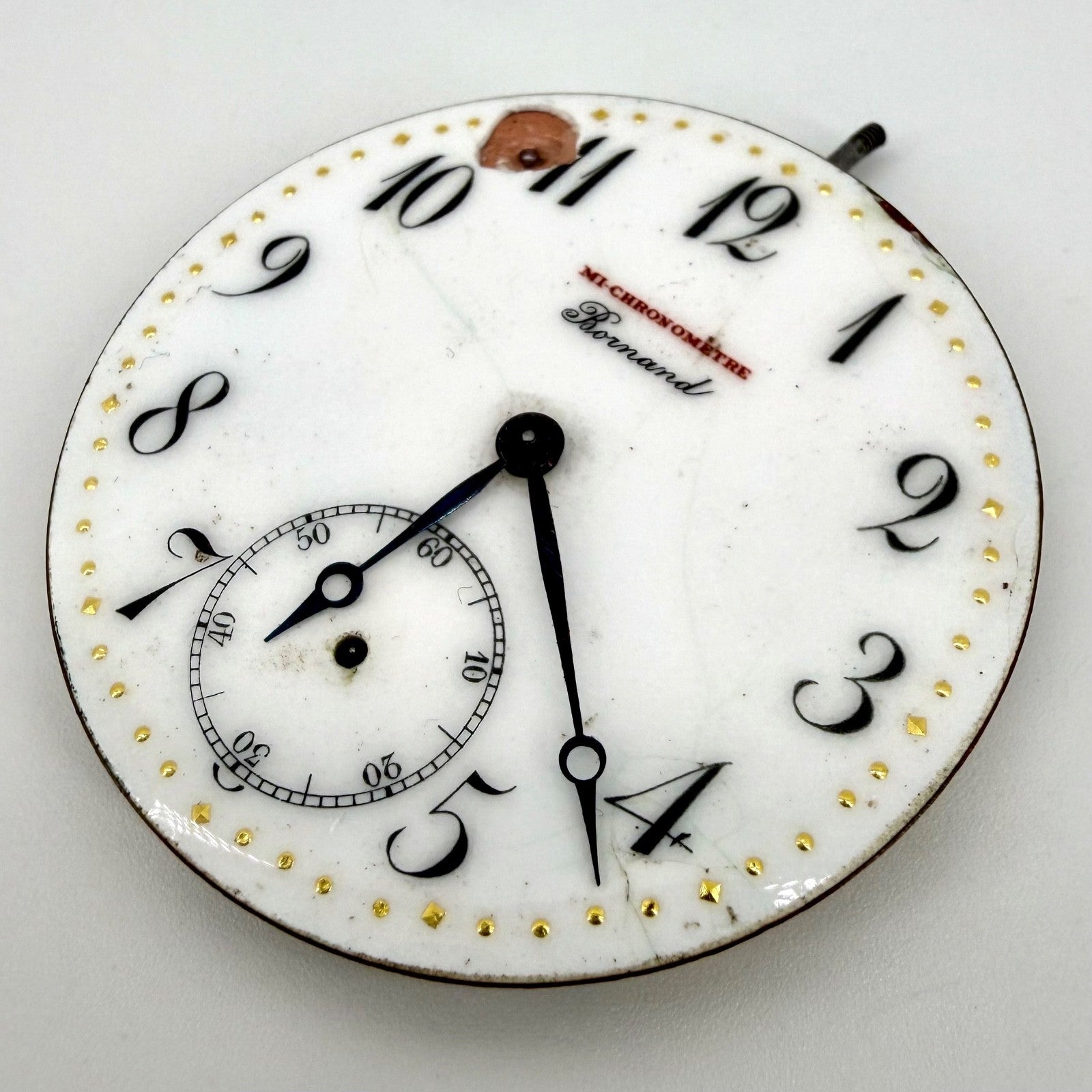 Antique Swiss Pocket Watch Movement – Mi-Chronomètre – c. Early 20th C - Working