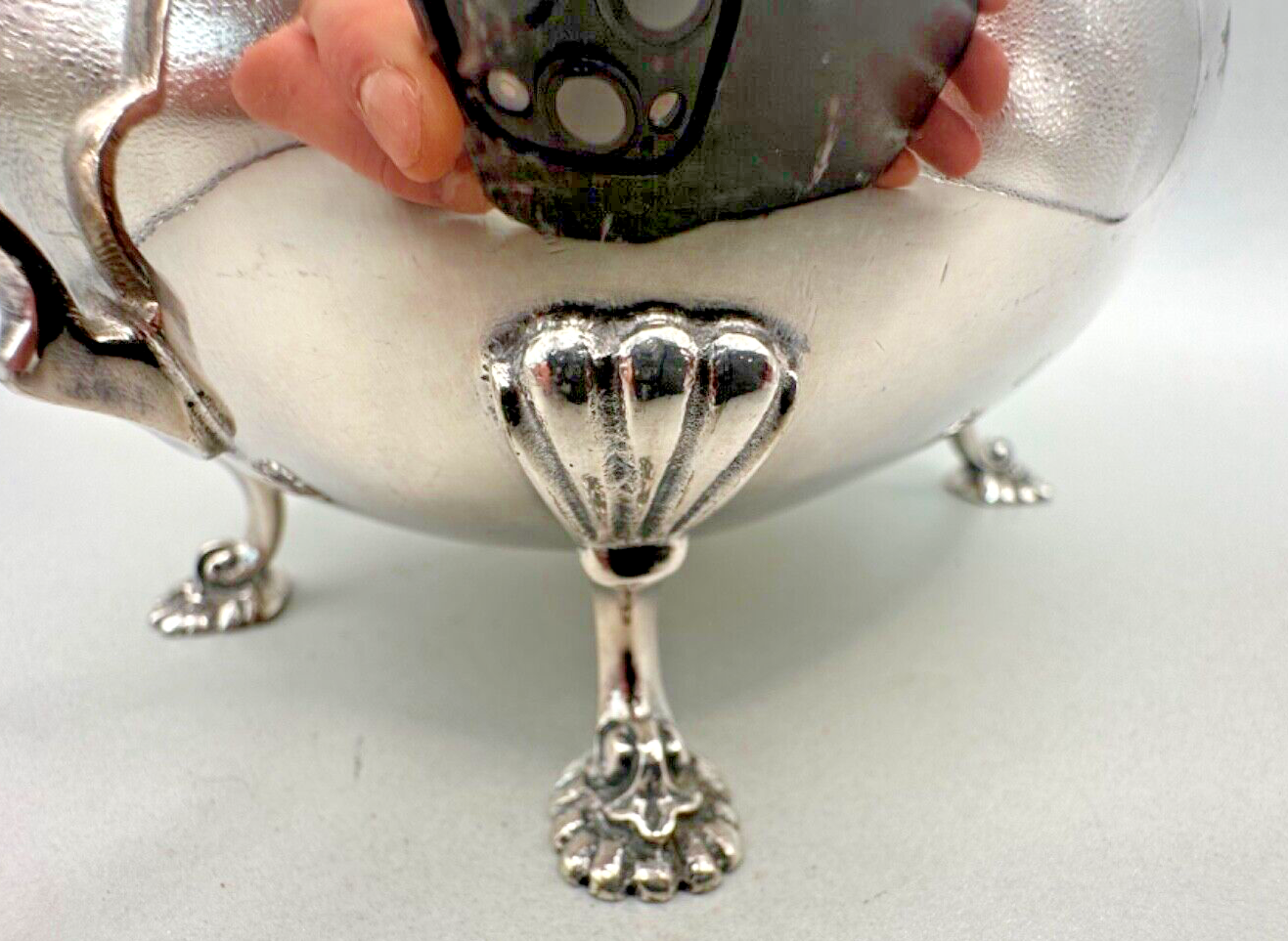 Antique E.P.N.S Silver-Plated Cream Jug with Ornate Feet