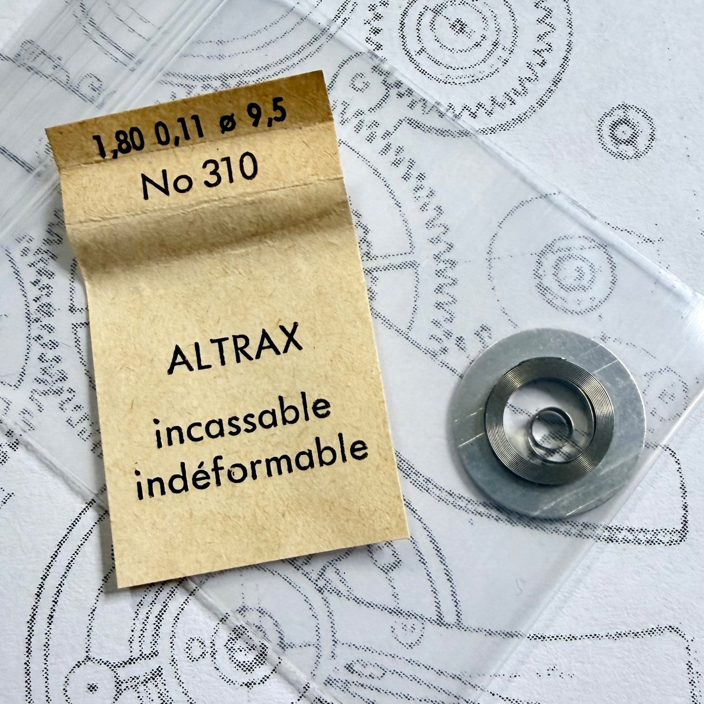 Vintage Altrax Mainspring No. 310 – 1.80 mm × 0.11 mm × 9.5 mm – Unbreakable