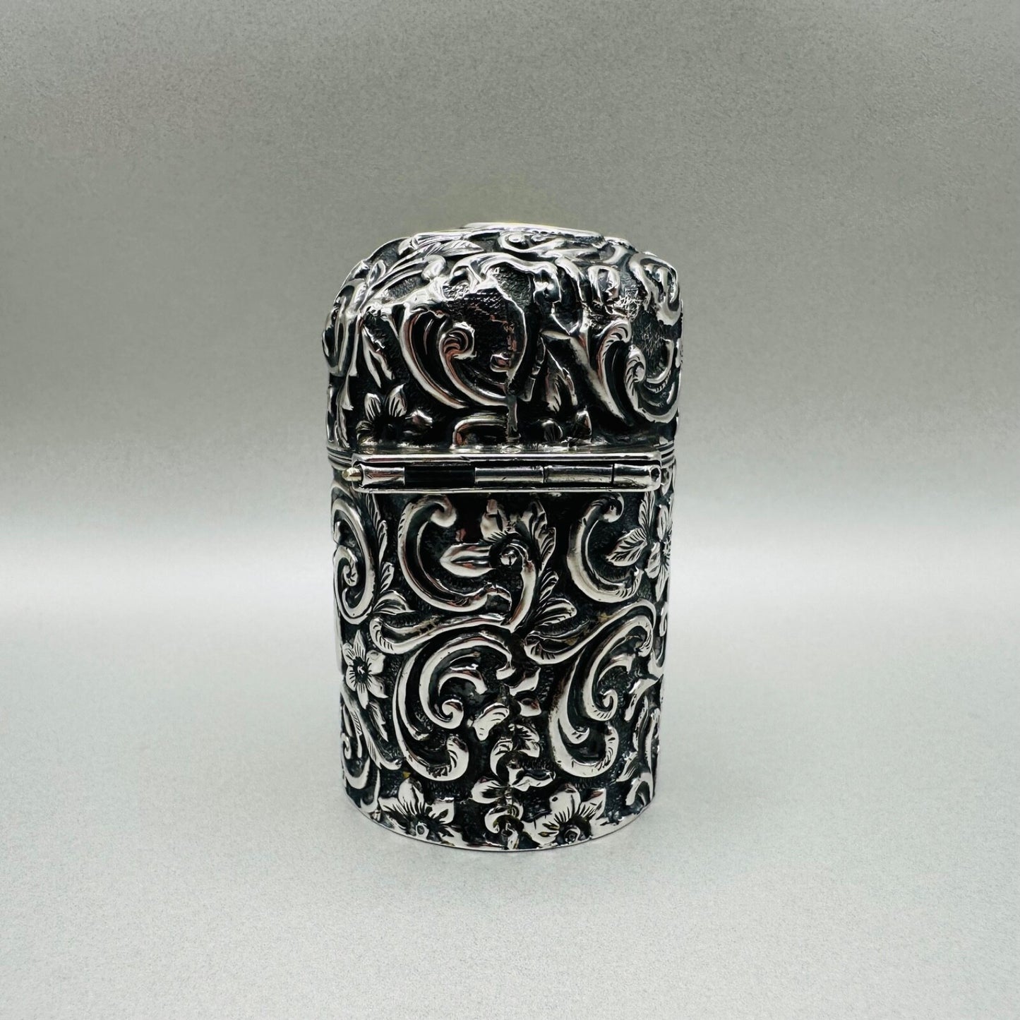 Antique Victorian Solid Silver Scent Perfume Bottle - Henry Matthews 1876