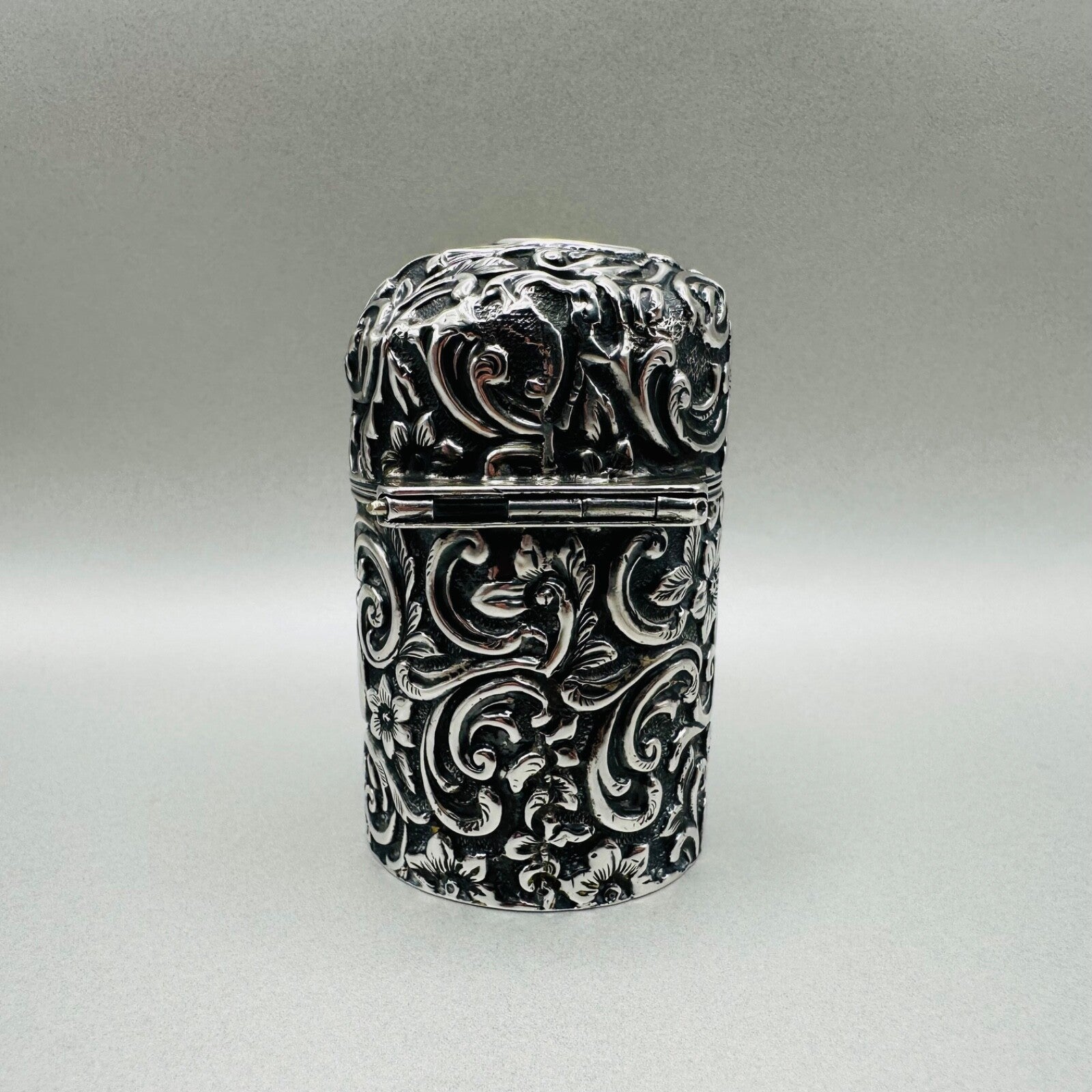Antique Victorian Solid Silver Scent Perfume Bottle - Henry Matthews 1876