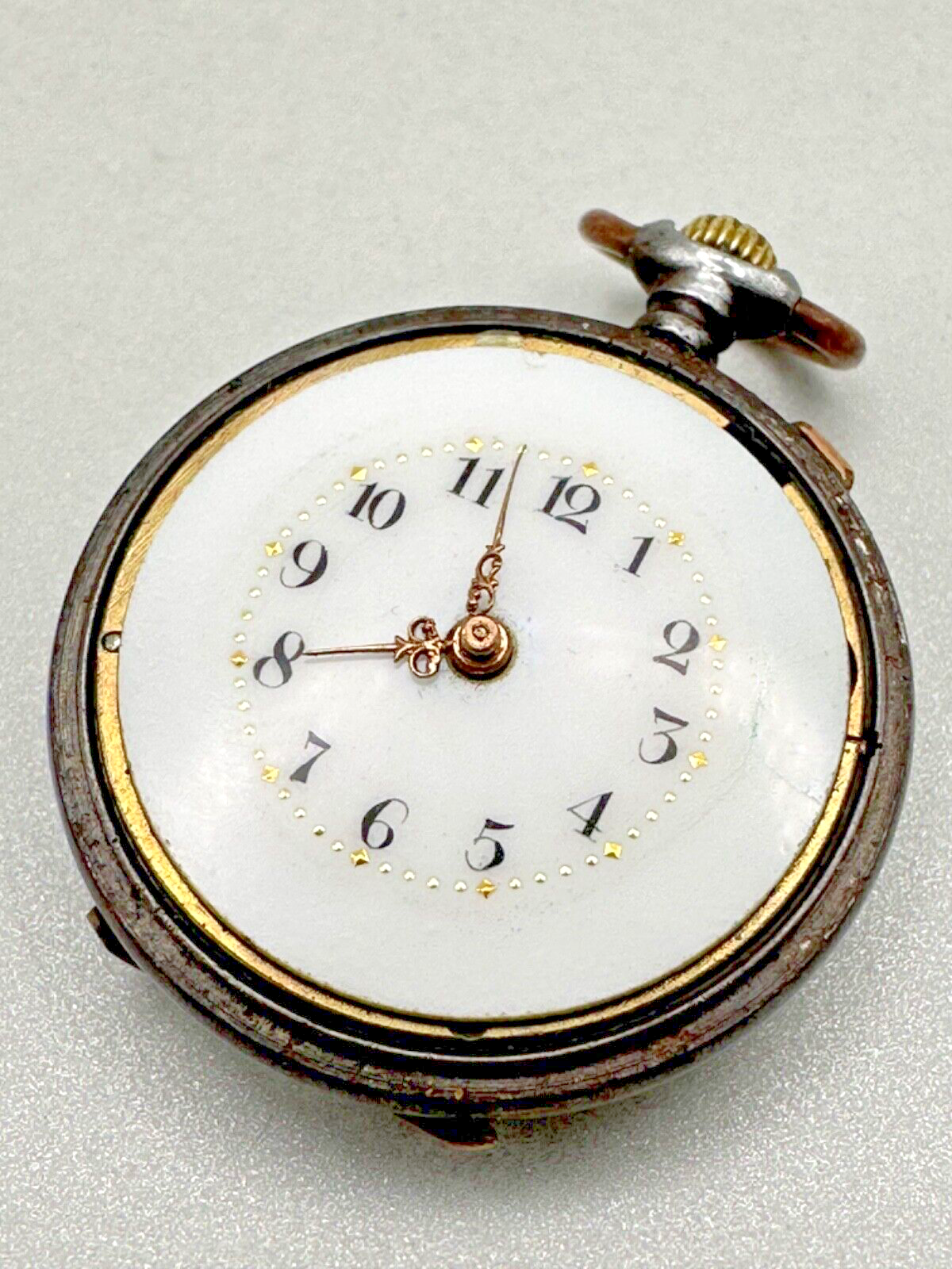 Antique Diamond Set Case Pocket Watch - Spares or Repair