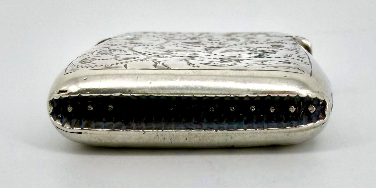 Antique Silver Vesta Case – Albert Sydenham, Birmingham 1896