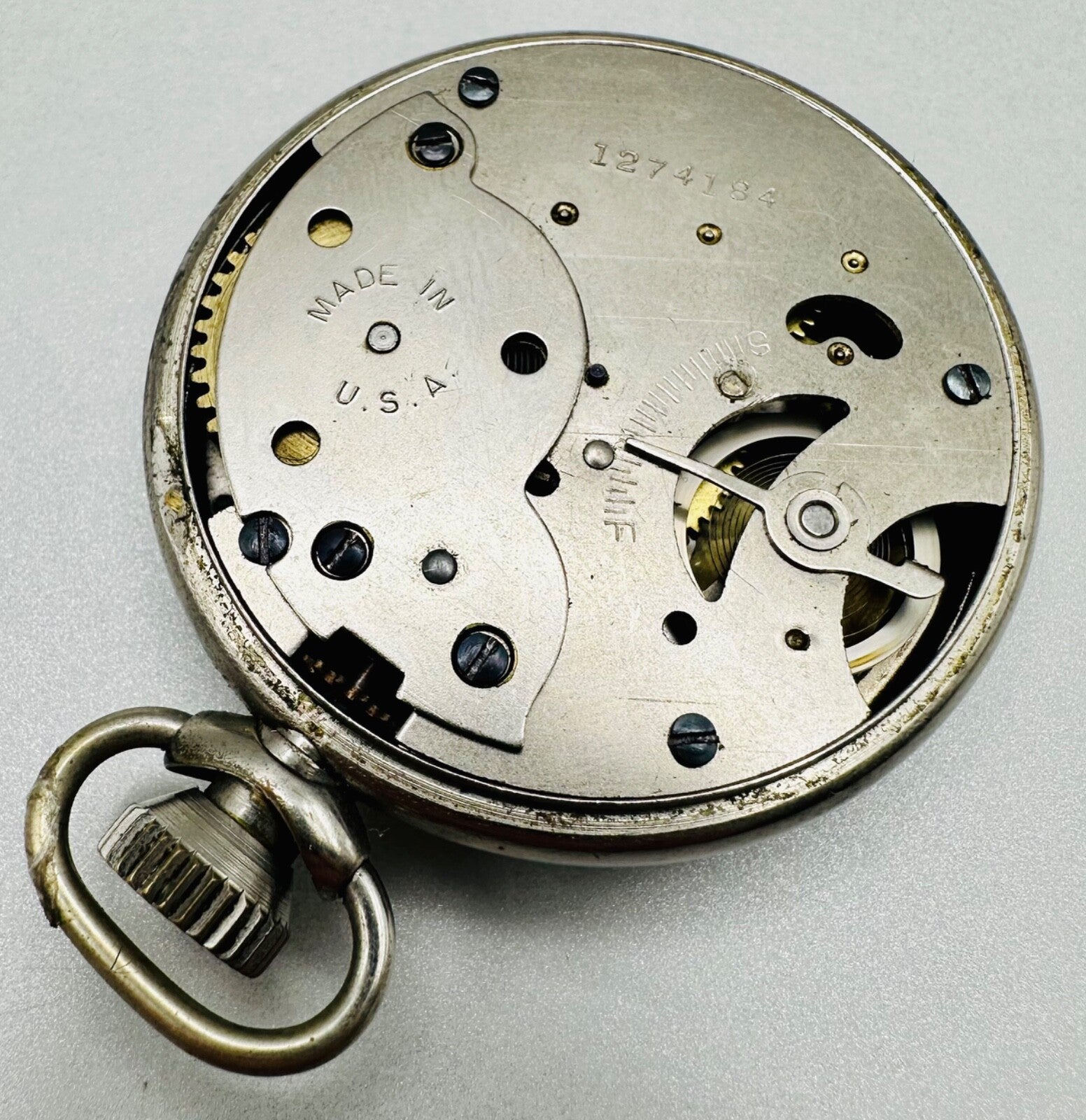 Vintage Ingersoll Crown Pocket Watch - Working - Made in USA