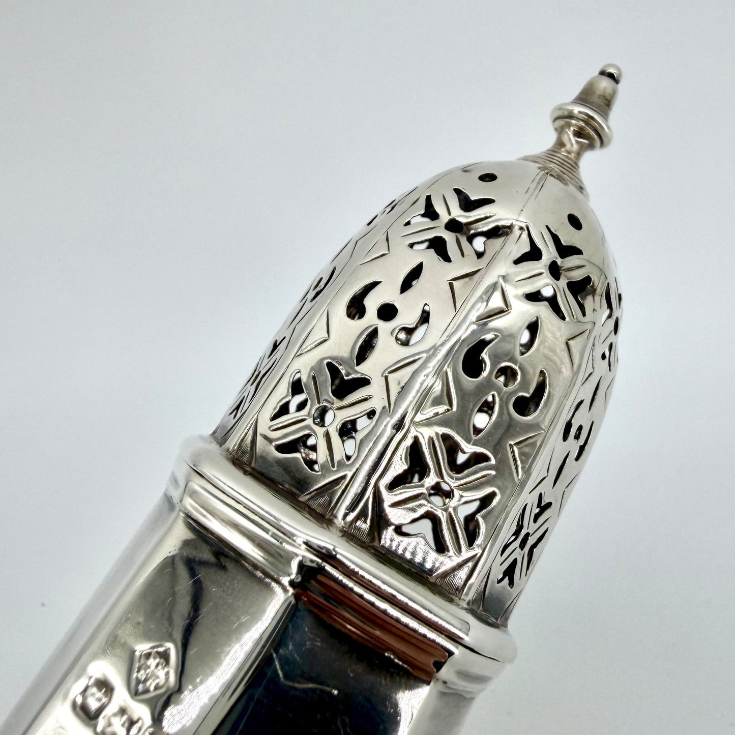 Antique Sterling Silver Sugar Caster – Sheffield 1901 Martin Hall & Co. - Boxed