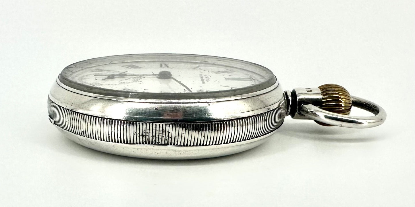 Antique Silver Waltham Pocket Watch, Bond St. Grade, 13 Jewels, 1898 - Working