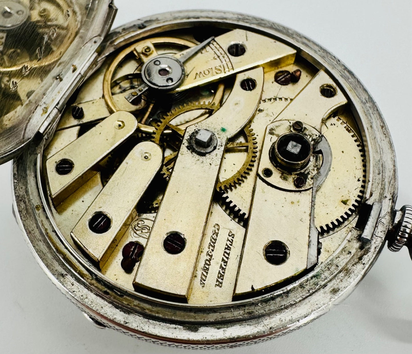 Antique Silver Cased Stauffer Pocket Watch – Working – W.W. Nichols c.1880s