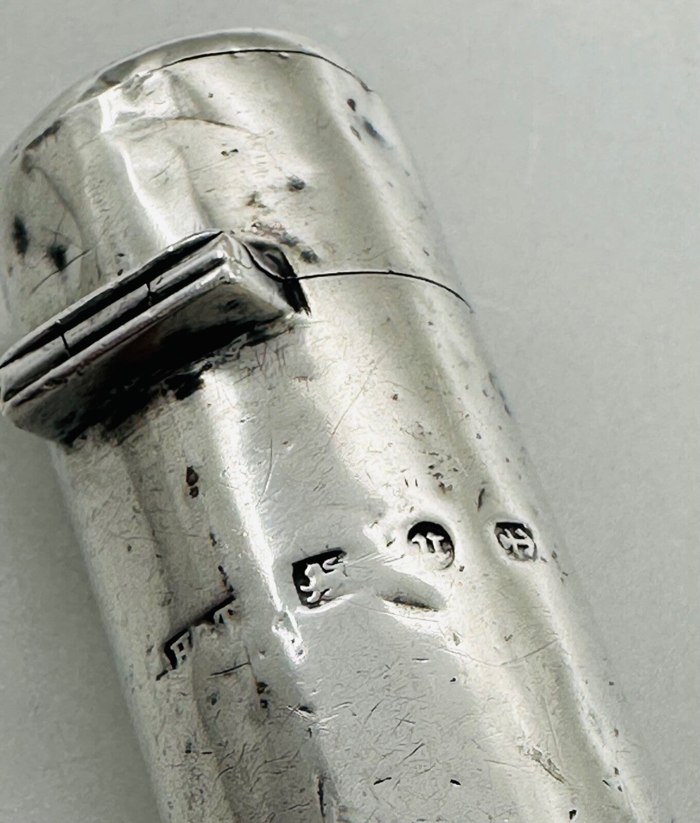 Antique Sterling Silver Scent Bottle & Pill Holder - 1894 Hilliard & Thomason