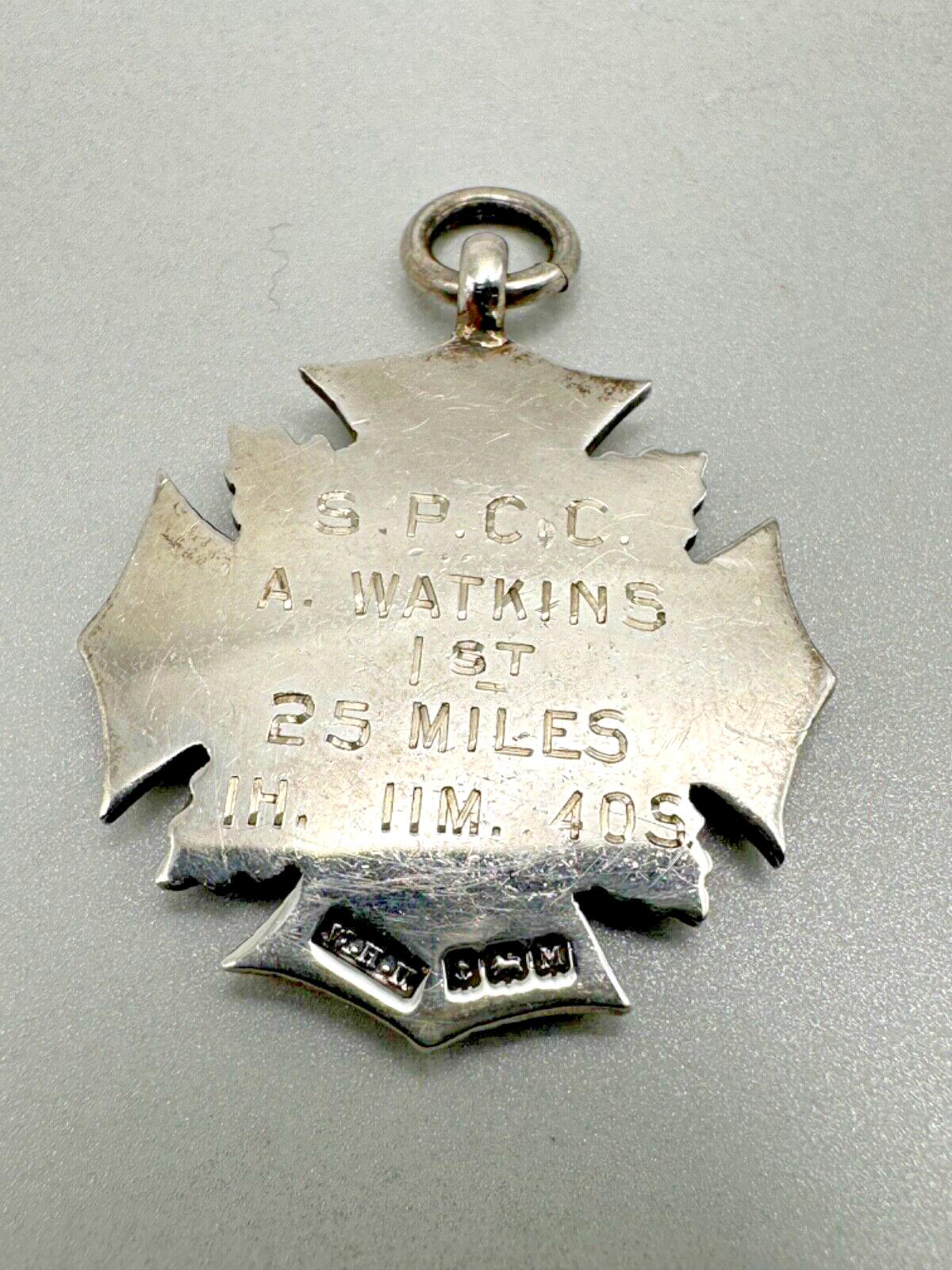 Vintage Silver Fob Pendant - Birmingham 1936 William Hair Haseler