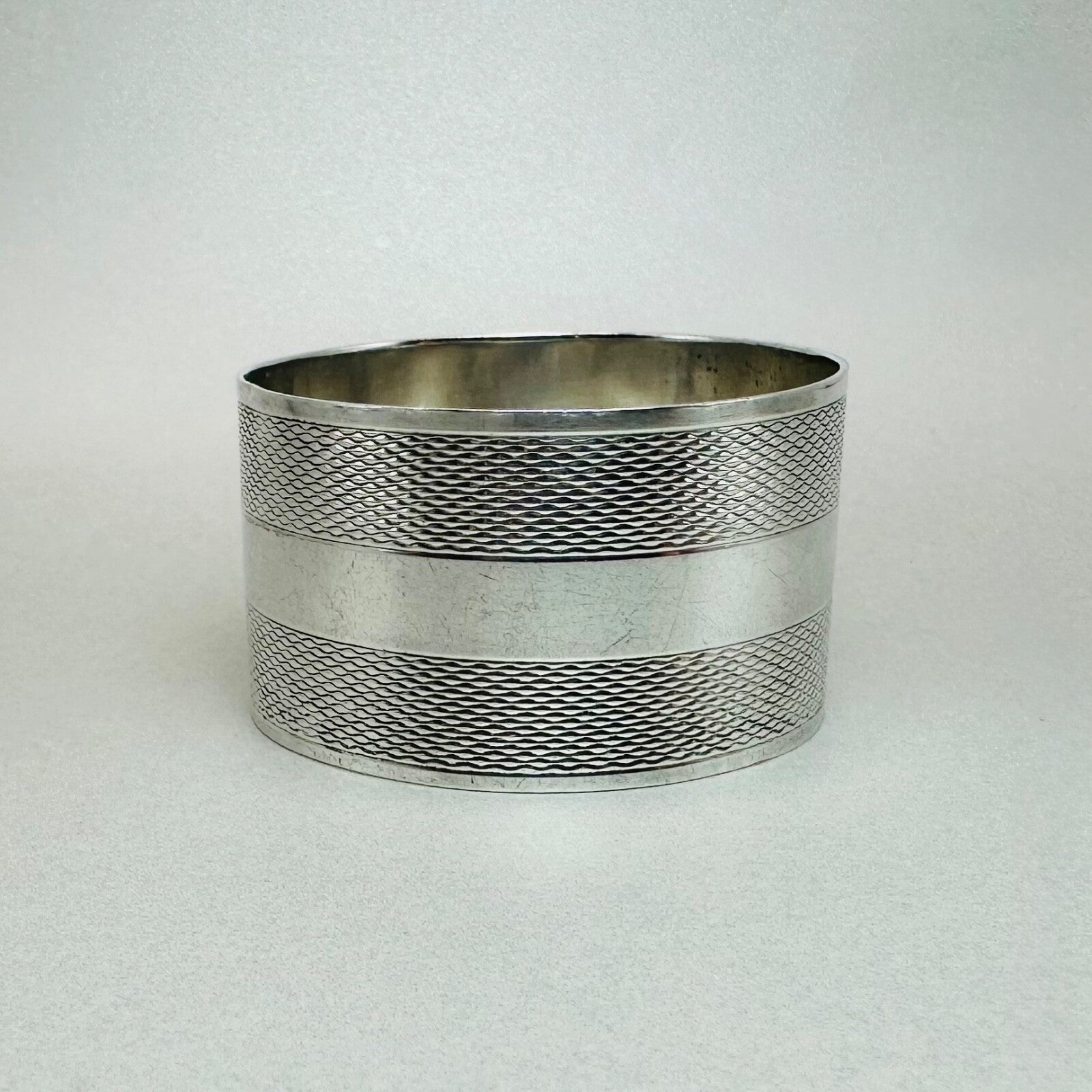 Vintage Sterling Silver Napkin Ring, London 1943 by E. Silver & Co