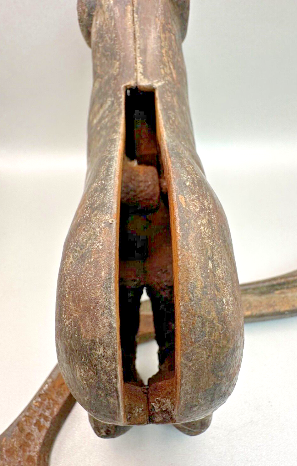 Antique Cast Iron Dog Nutcracker - Handle Broken