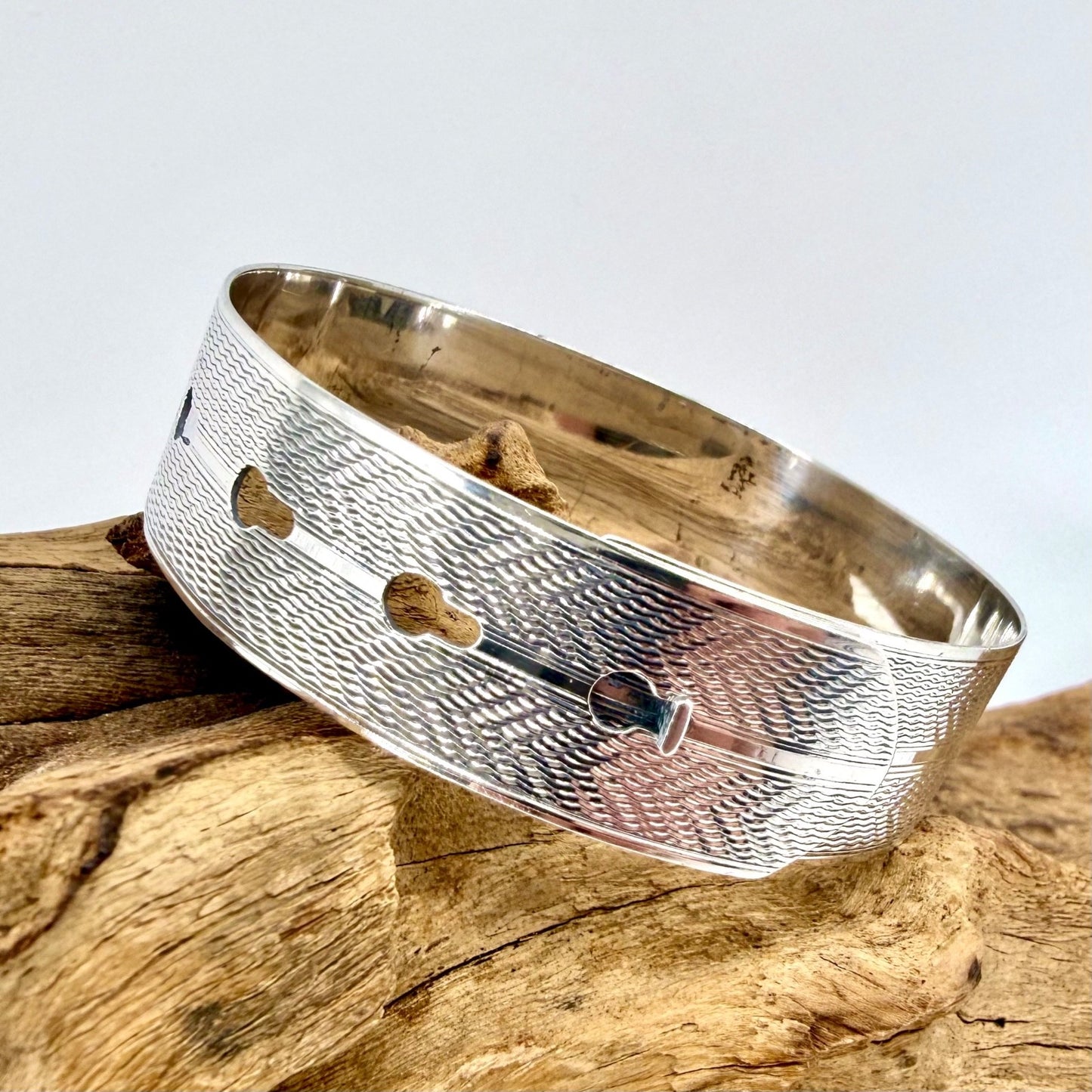 Vintage Silver Bracelet / Bangle – Charles Horner – Chester 1945 – Adjustable