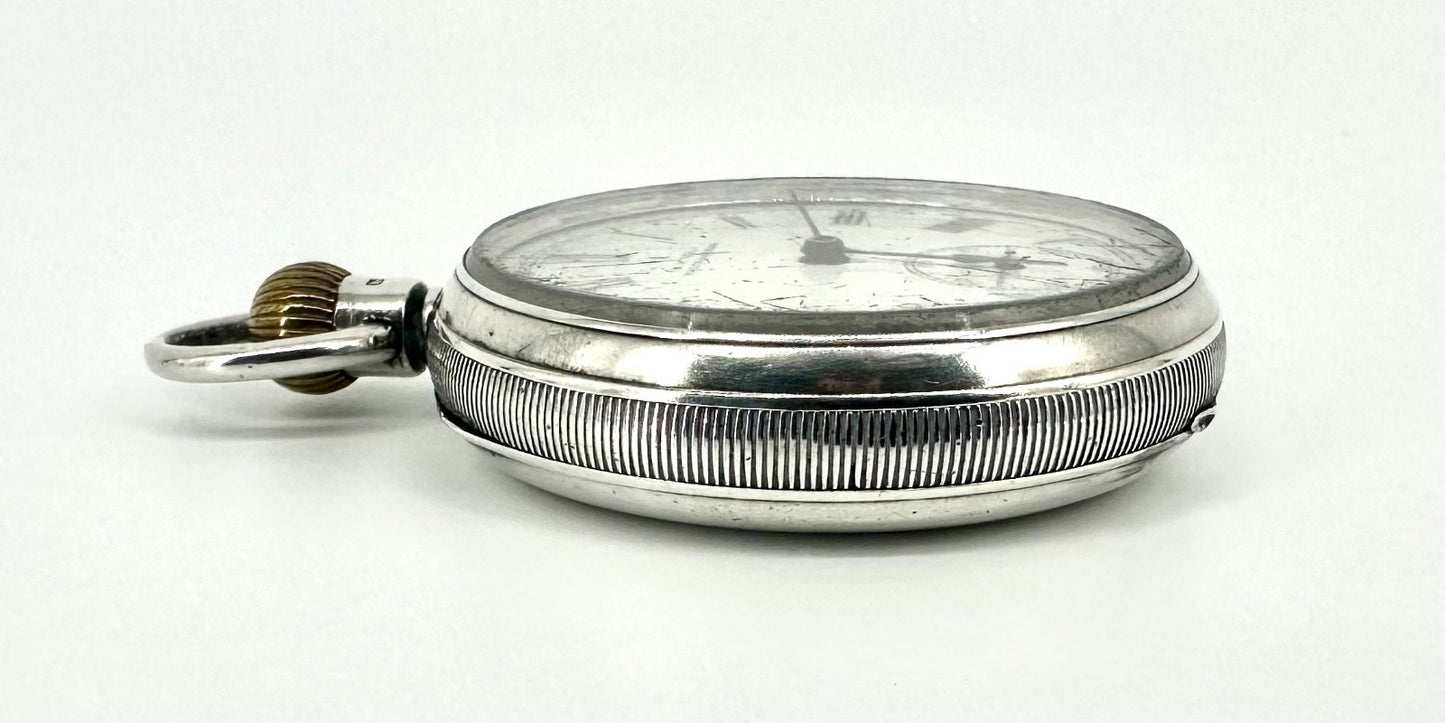Antique Silver Waltham Pocket Watch, Bond St. Grade, 13 Jewels, 1898 - Working