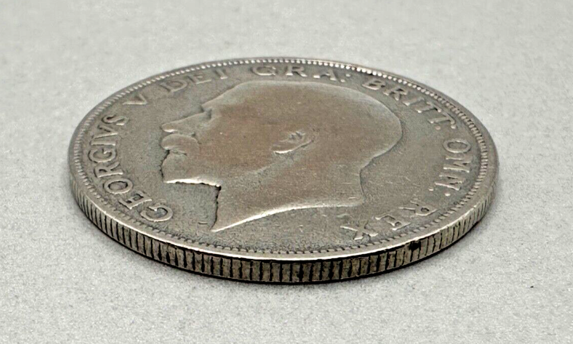 1923 George V Silver Half Crown Coin - 0.500 Silver - 13.53g - British Coinage