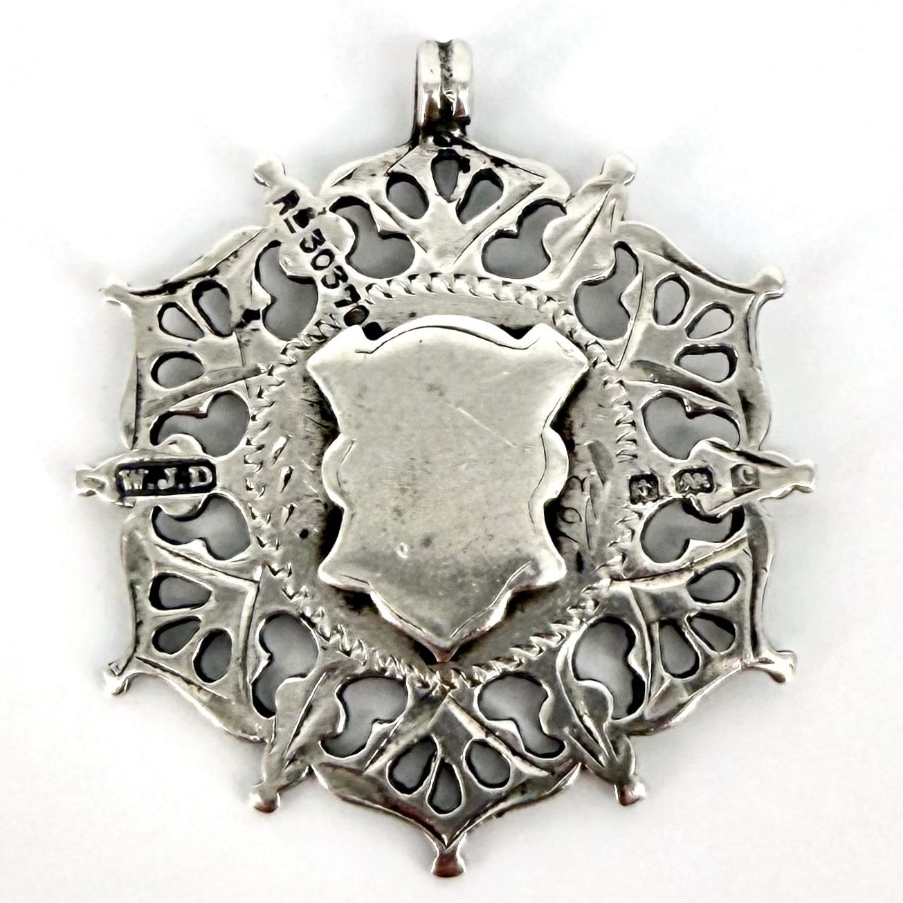 Antique Silver & Gold Fob Medallion – Birmingham 1902 – William James Dingley