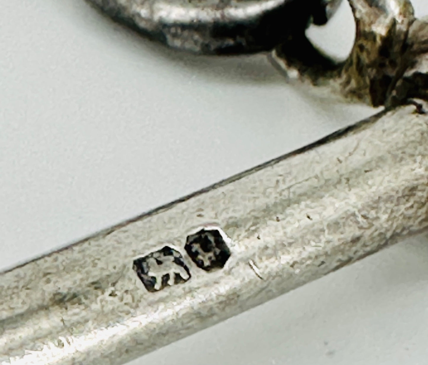 Antique Silver Pocket Watch Chain with T-Bar & Clip – 355mm, 41.4g c.1870