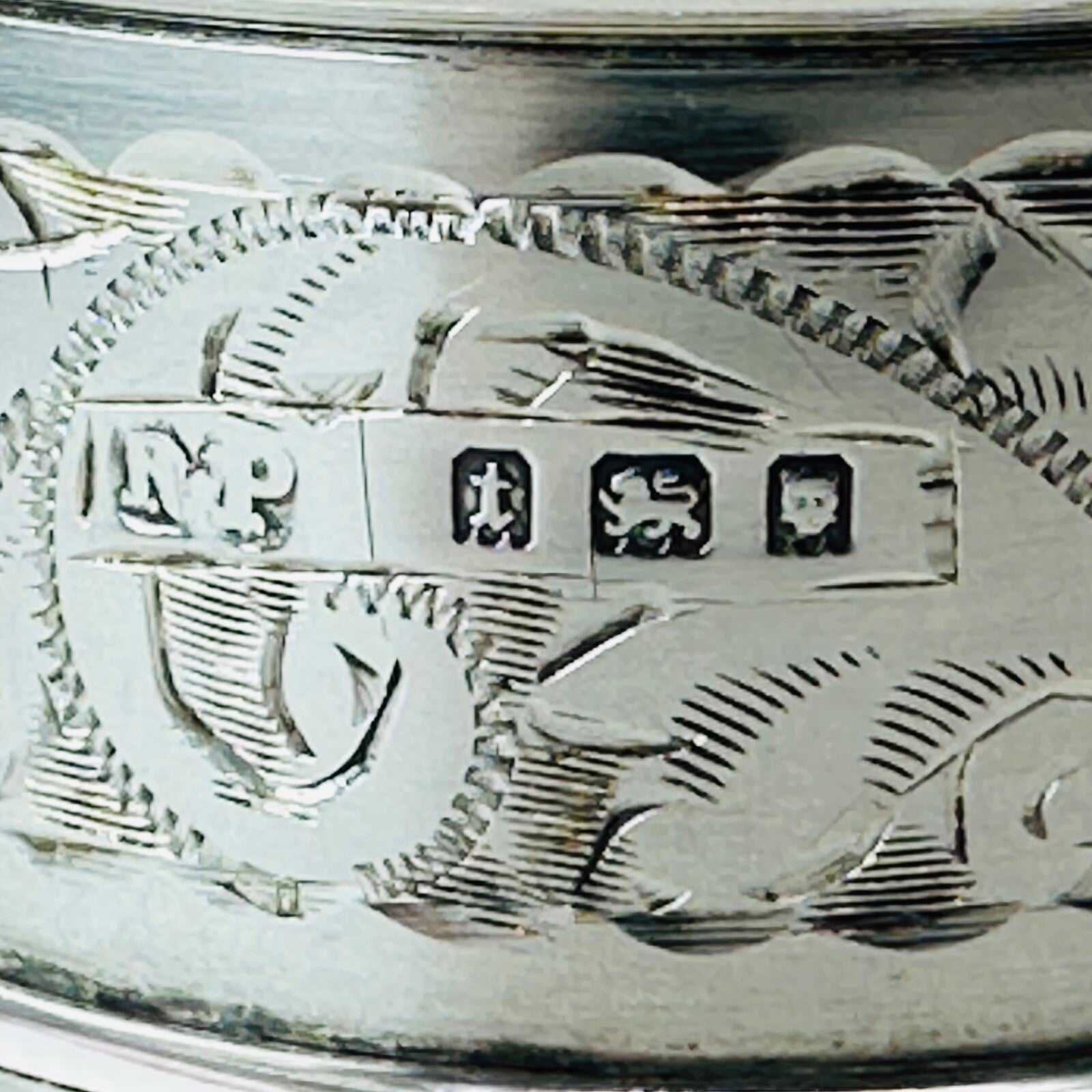 Antique Pair of Silver Napkin Rings - Boxed London 1934 - Robert Pringle & Sons
