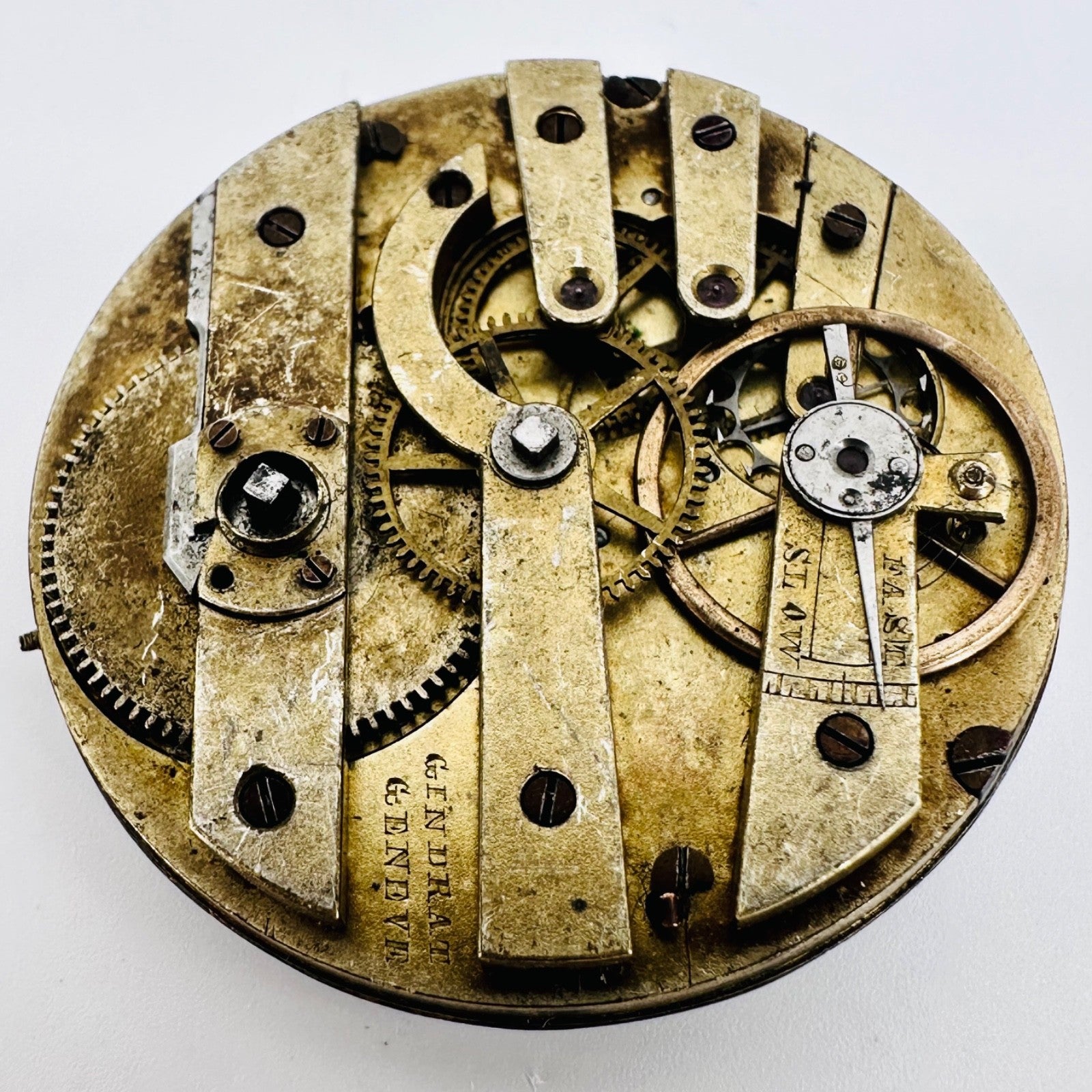 Antique Gindrat Genève Pocket Watch Movement – 36.1mm – Spares/Repair