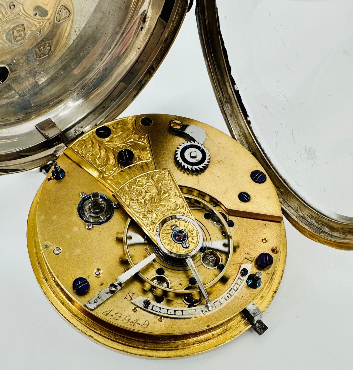 Antique Silver Fusee Pocket Watch London 1873 Samuel Freeman Good Working Order