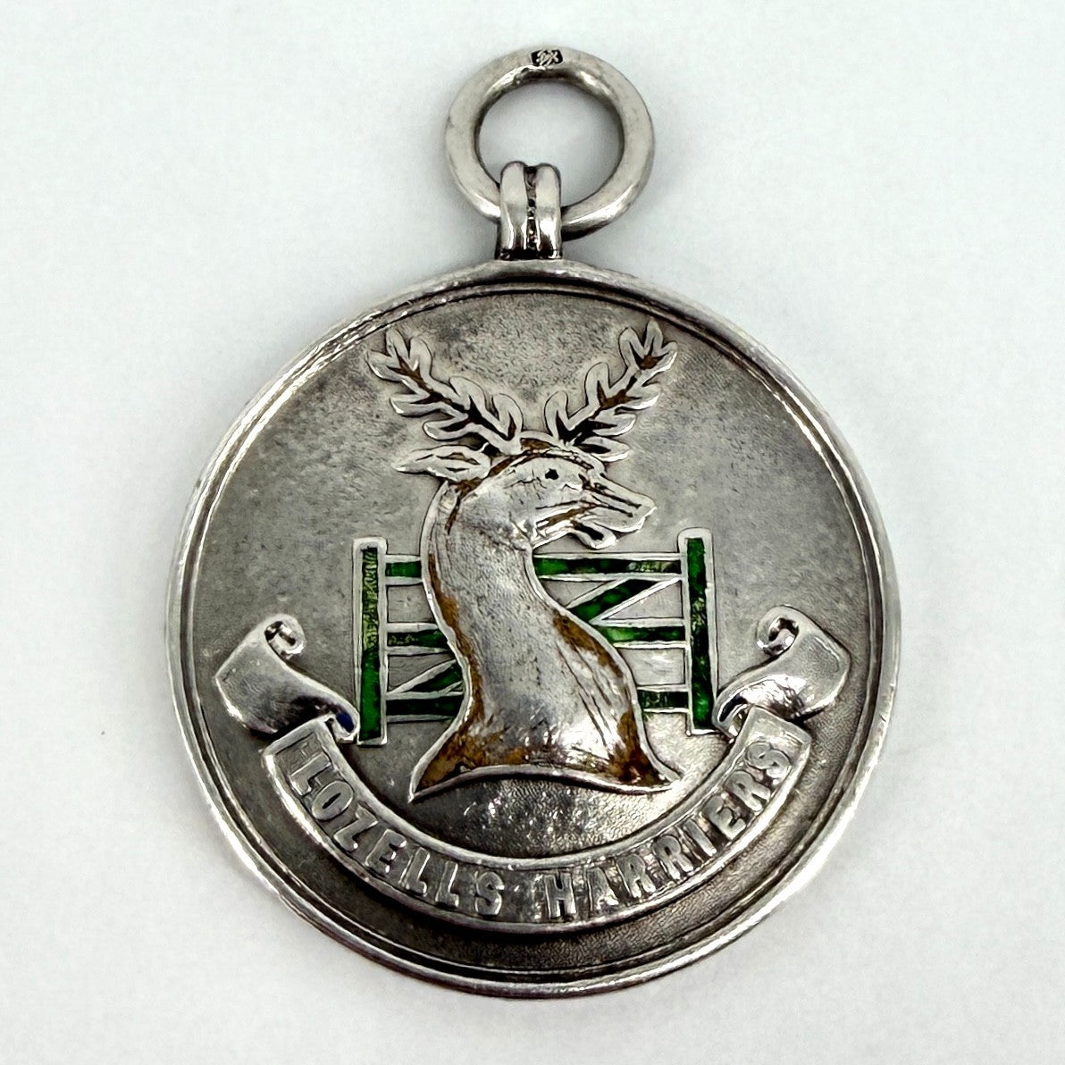 Antique Edwardian Sterling Silver Fob Medal – Lozells Harriers – Birmingham 1908
