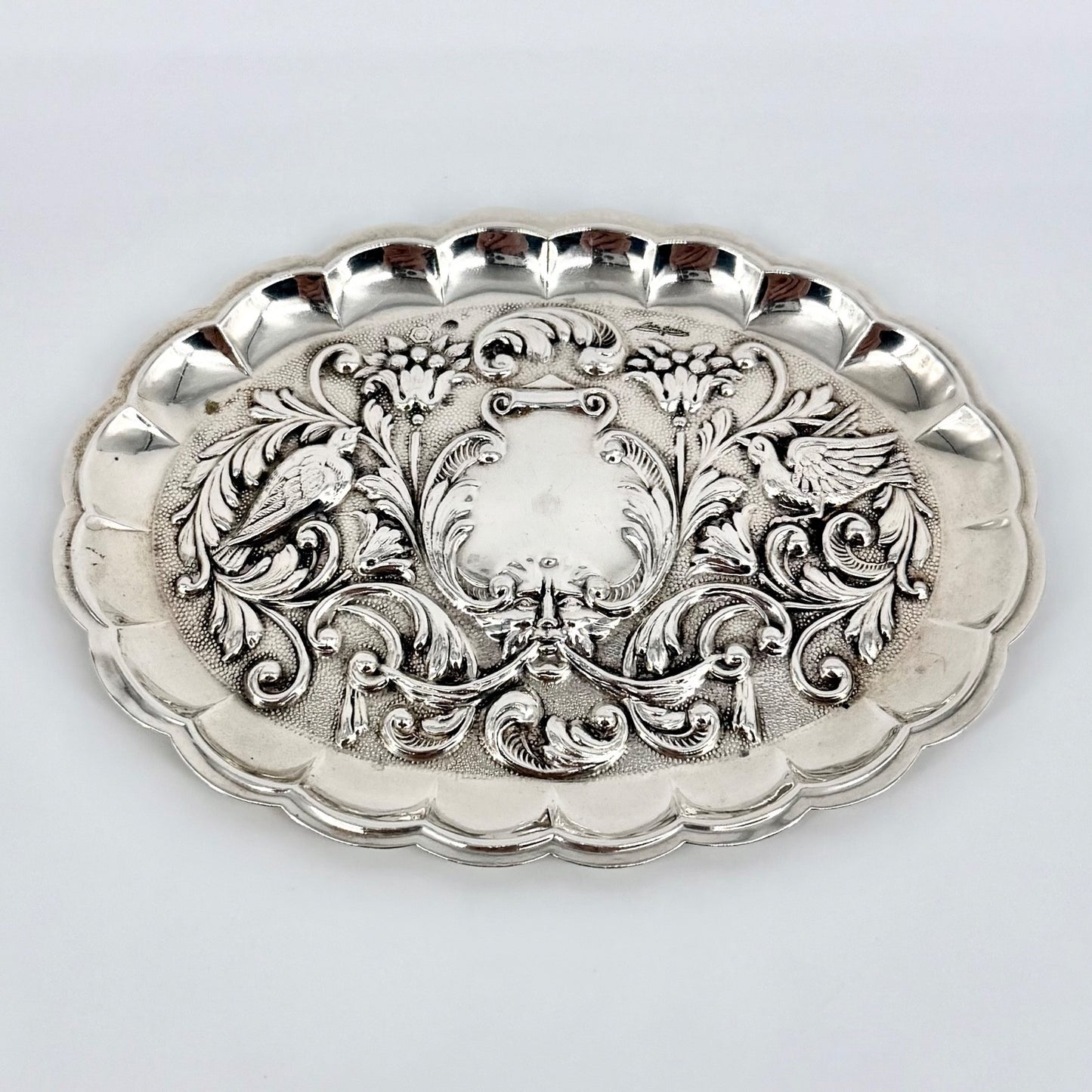 Vintage Spanish Solid Silver Trinket Tray – Signed Plata Dura, Plata de Ley