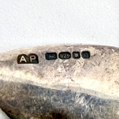 Handmade Sterling Silver Ivy Leaf Set by Ann Powell – Hallmarked London 2006