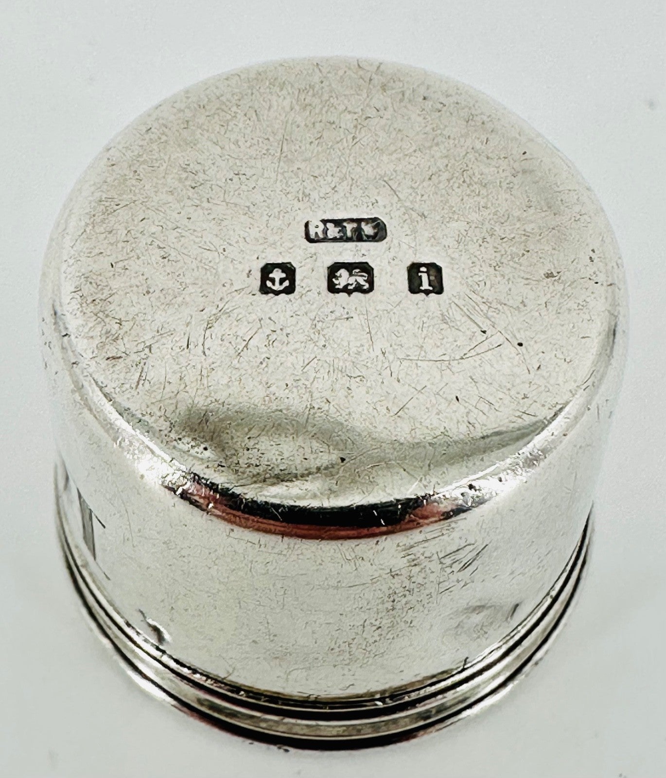 Antique Solid Silver Holy Oil Stock – Birmingham 1908 R & T.W. – Screw Lid