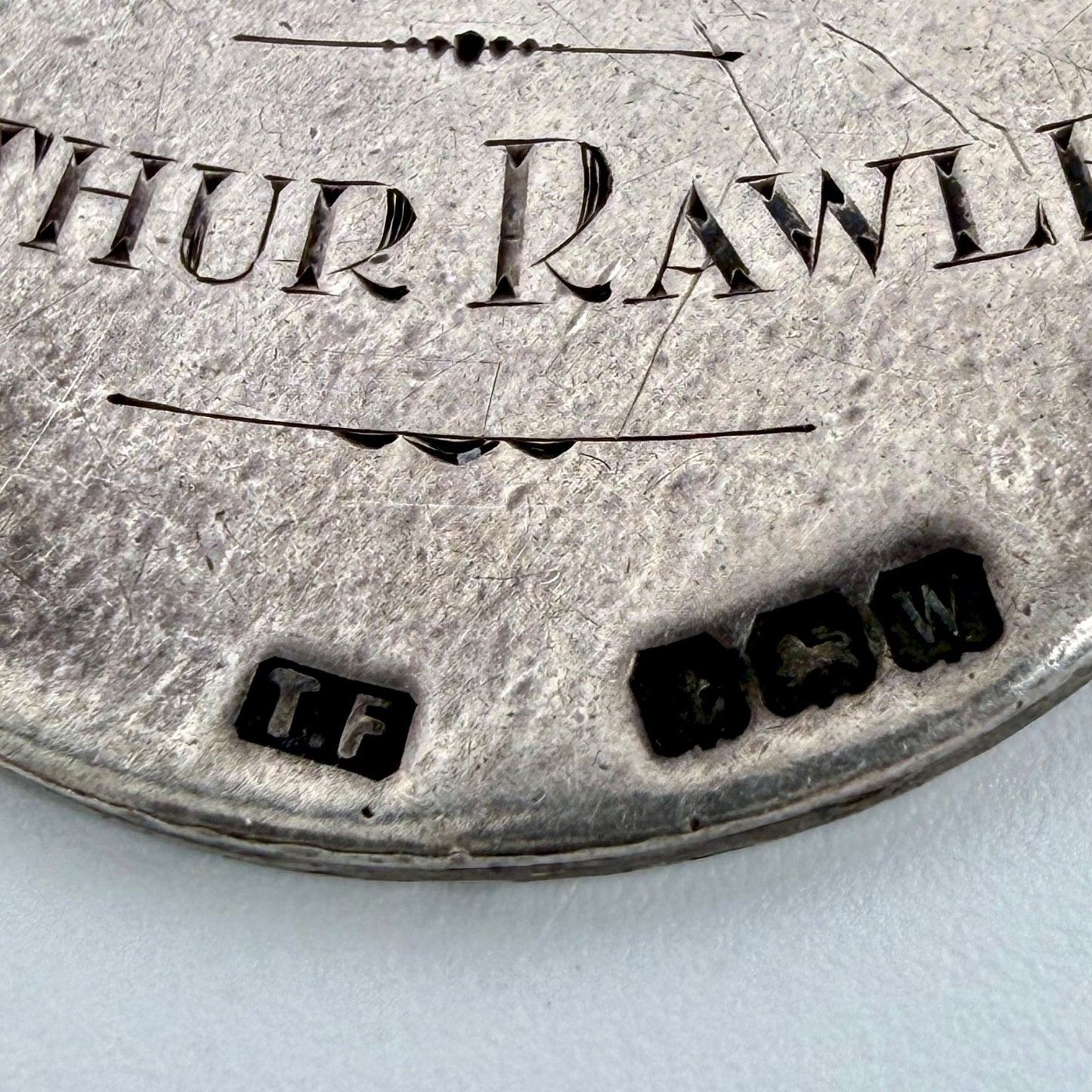 Antique Silver Football Fob Medal – Birmingham 1921 – Thomas Fattorini