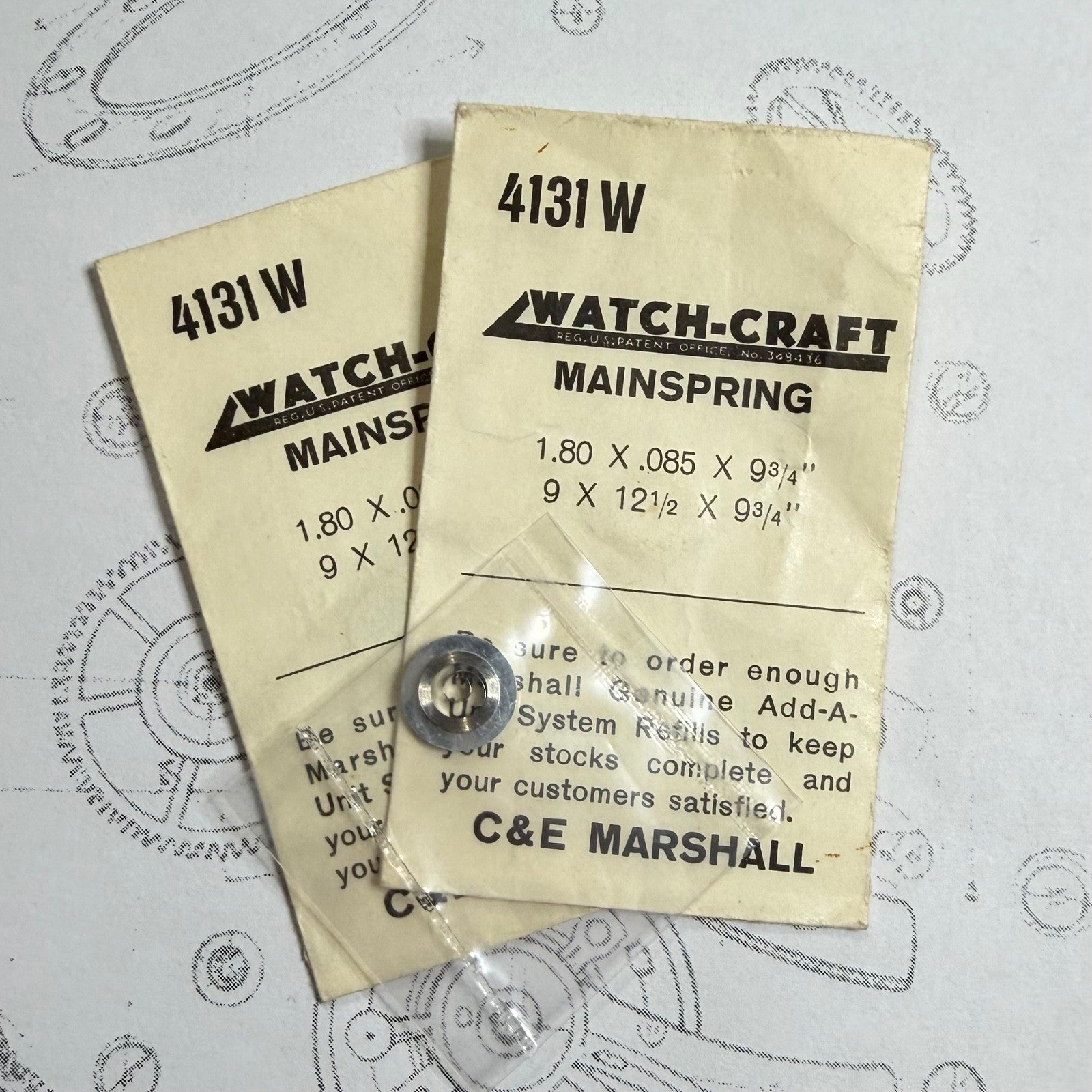 Watch-Craft Mainspring 4131W – 1.80 x 0.085 x 9¾" – 9 Size / 12½ Ligne