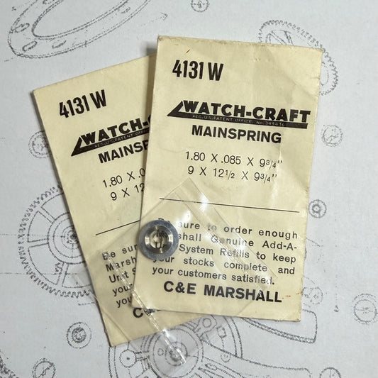 Watch-Craft Mainspring 4131W – 1.80 x 0.085 x 9¾" – 9 Size / 12½ Ligne