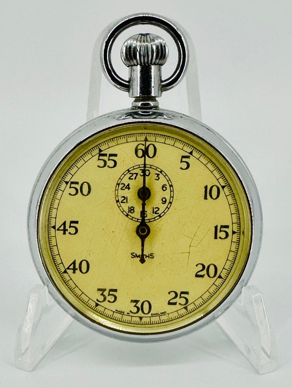 Vintage Smiths Mechanical Stopwatch – Working – Dennison Case