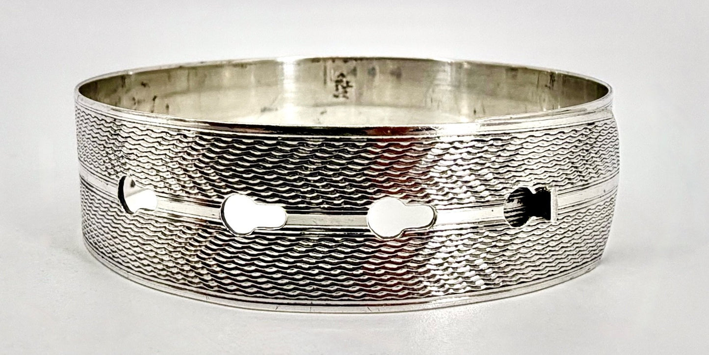 Vintage Silver Bracelet / Bangle – Charles Horner – Chester 1945 – Adjustable