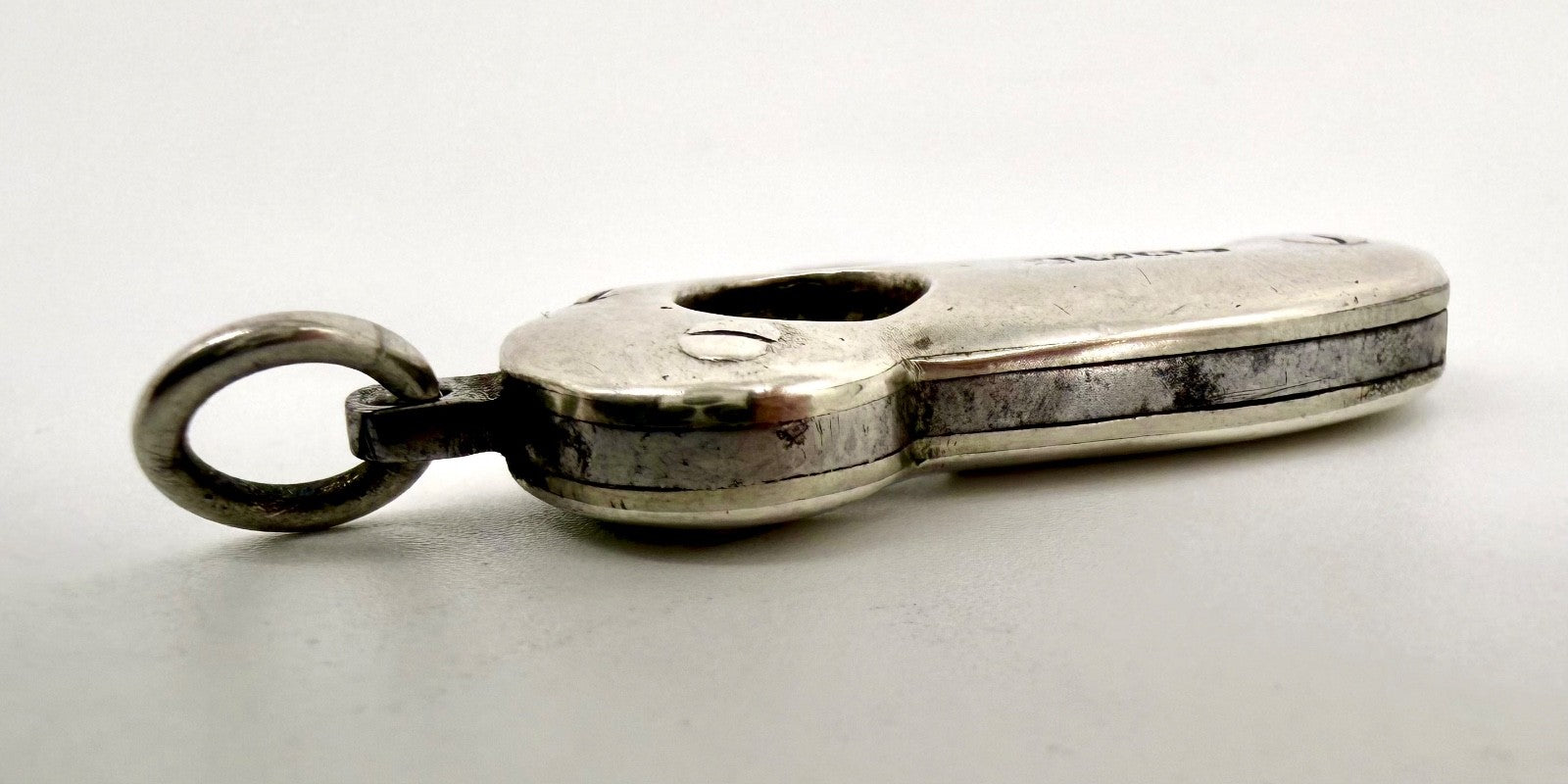Antique Silver & Steel Cigar Cutter – Sheffield Blade – AWSS Mark – c.1900