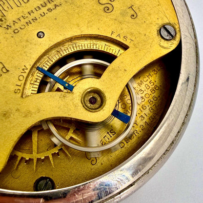 Antique “The Waterbury Watch Co.” Pocket Watch – Working – Series J - c.1890s