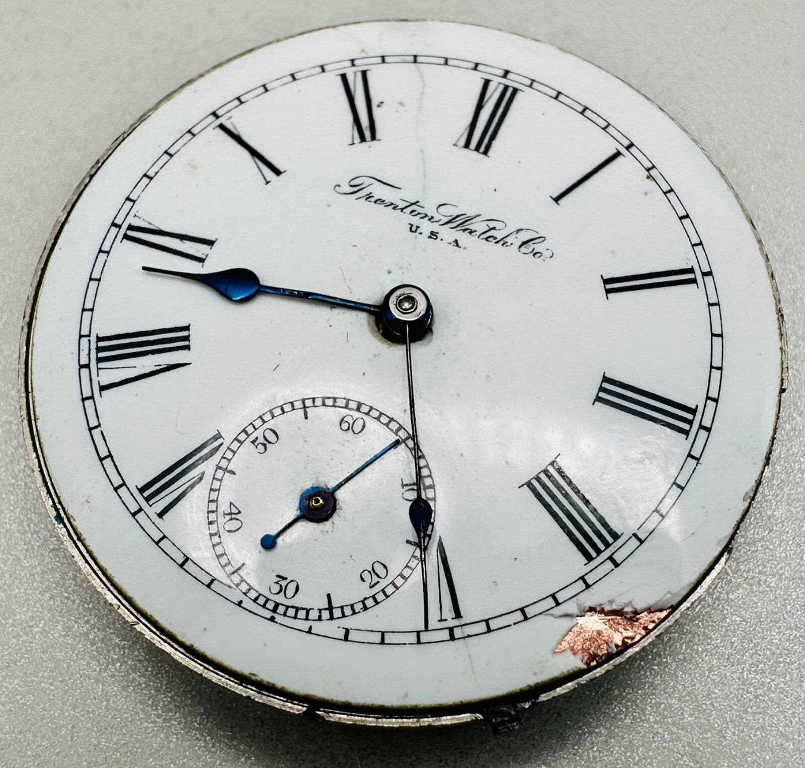 Antique Trenton Watch Co. Pocket Watch Movement - Spares or Repair, c.1899