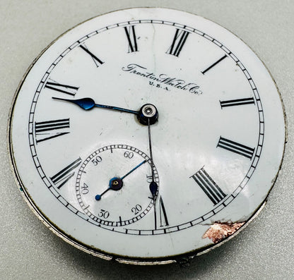 Antique Trenton Watch Co. Pocket Watch Movement - Spares or Repair, c.1899